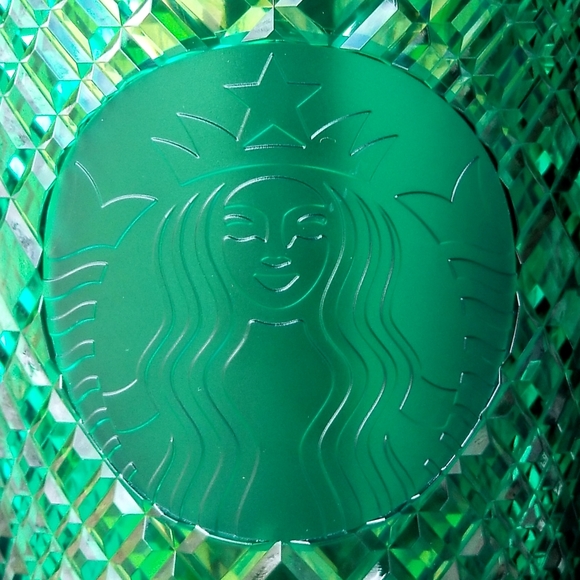 Starbucks Emerald Green Jeweled Grande Cold Cup Tumbler 16oz NWT - Picture 7 of 10